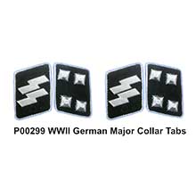 1:6 Scale German WWII Major Collar Tabs